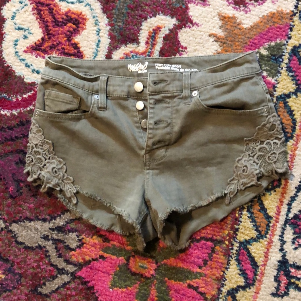 Army Green Cutoff Shorts